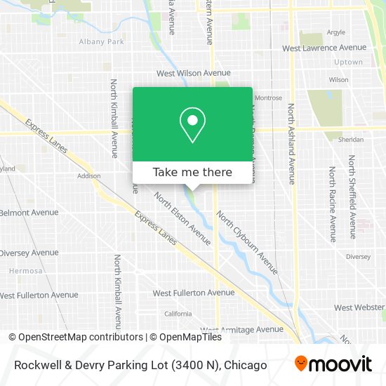 Rockwell & Devry Parking Lot (3400 N) map