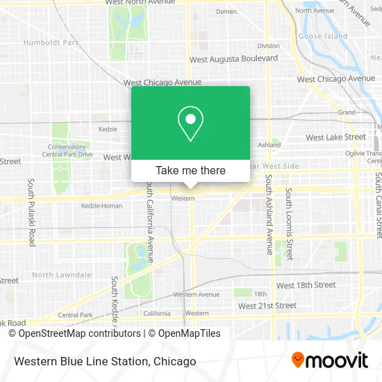 Western Blue Line Station map