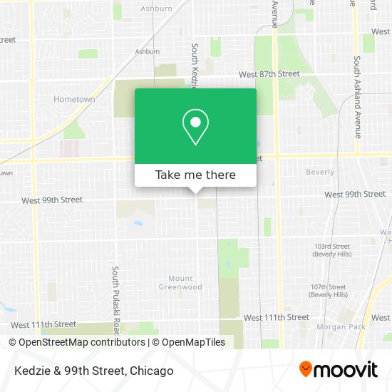 Kedzie & 99th Street map