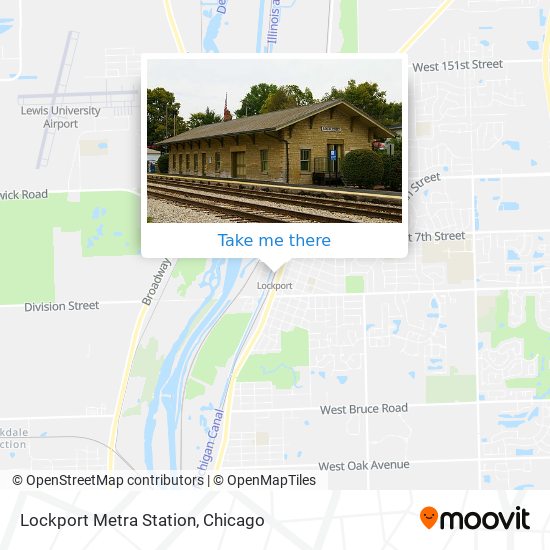 Lockport Metra Station map