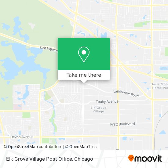 Elk Grove Village Post Office map