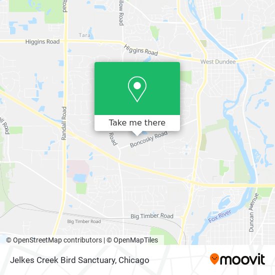 Jelkes Creek Bird Sanctuary map