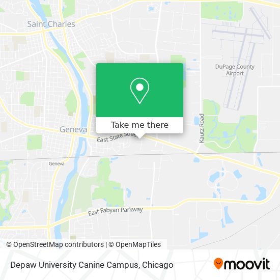 Mapa de Depaw University Canine Campus