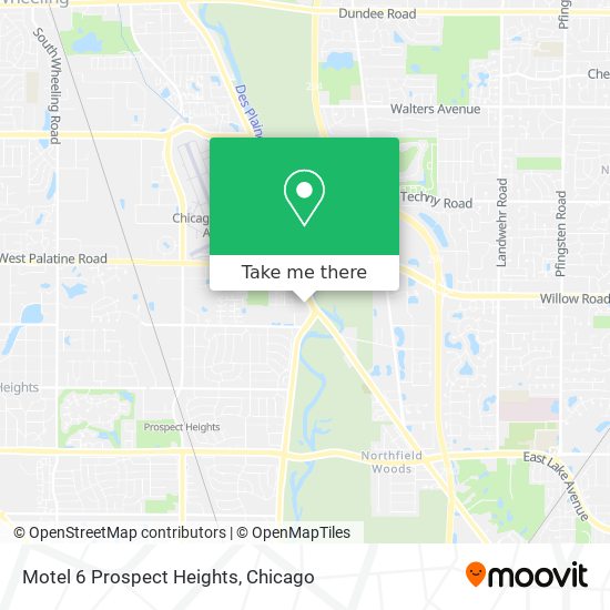 Motel 6 Prospect Heights map