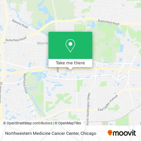 Mapa de Northwestern Medicine Cancer Center