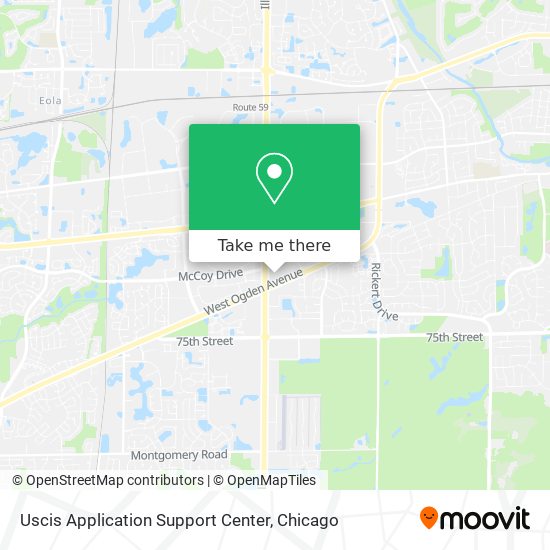 Mapa de Uscis Application Support Center