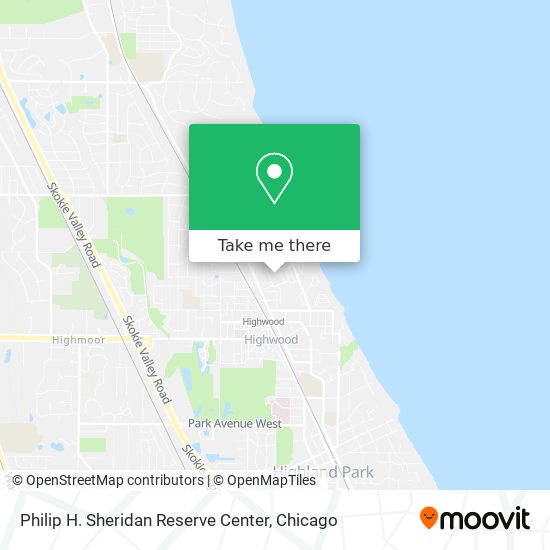 Mapa de Philip H. Sheridan Reserve Center
