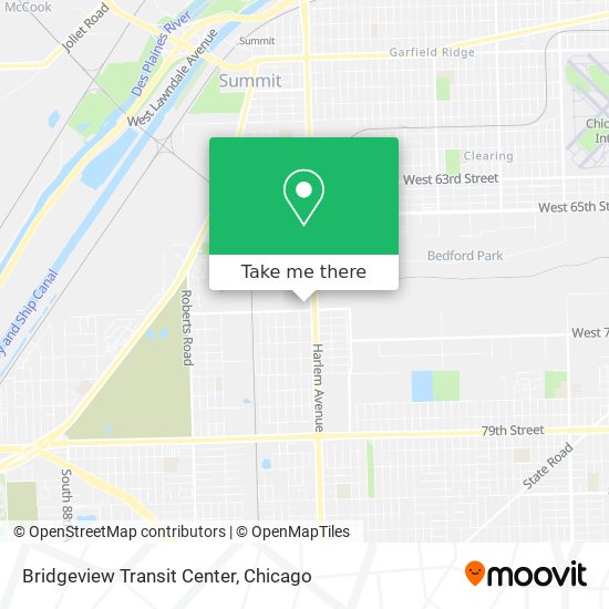 Bridgeview Transit Center map