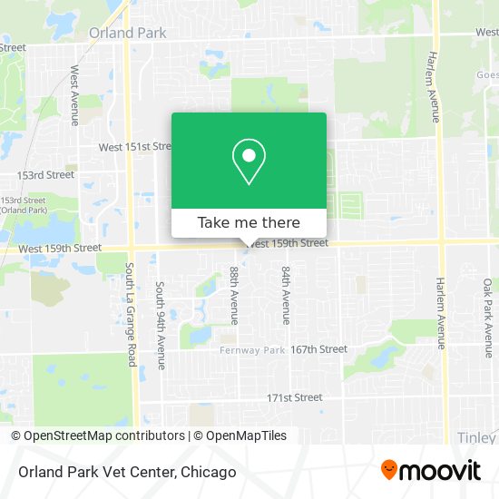 Mapa de Orland Park Vet Center