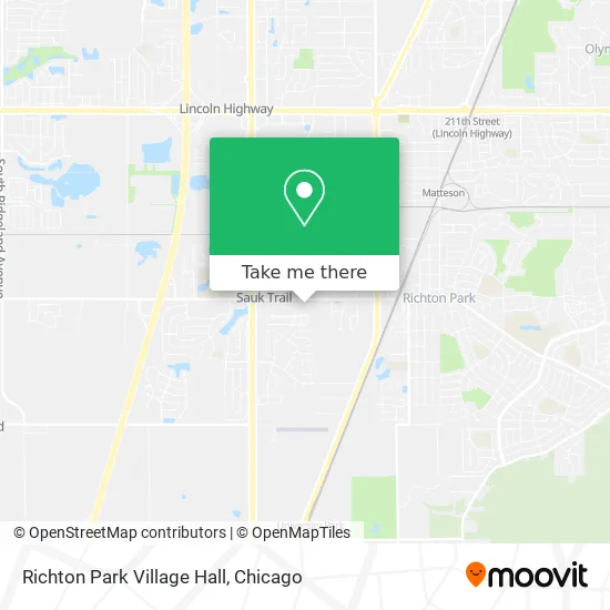 Richton Park Village Hall map