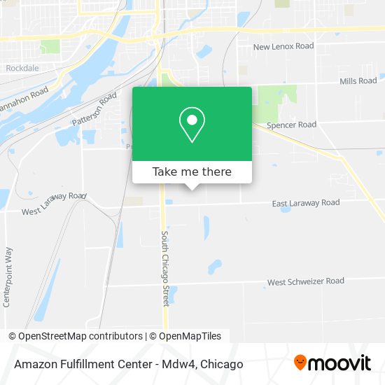 Amazon Fulfillment Center - Mdw4 map