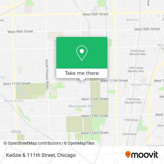 Kedzie & 111th Street map