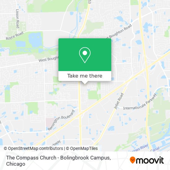 Mapa de The Compass Church - Bolingbrook Campus