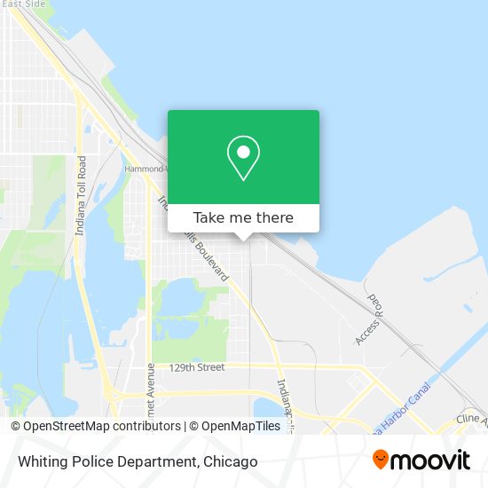 Whiting Police Department map