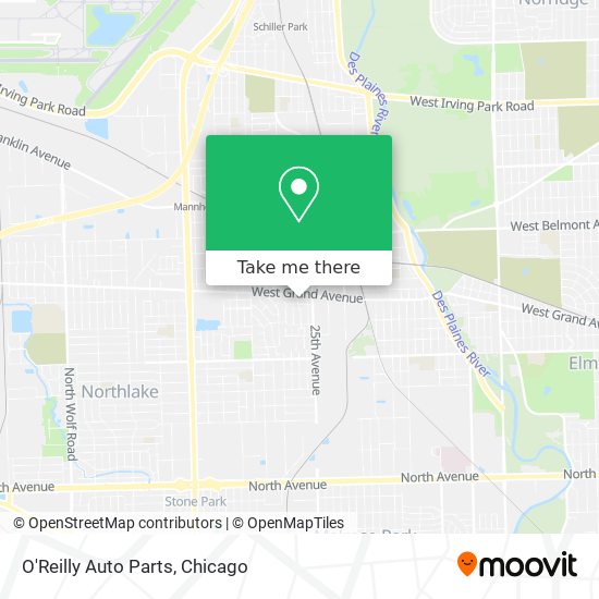 O'Reilly Auto Parts map