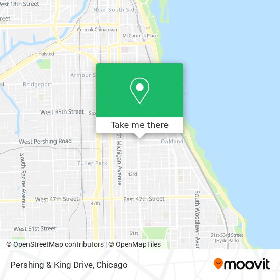 Pershing & King Drive map