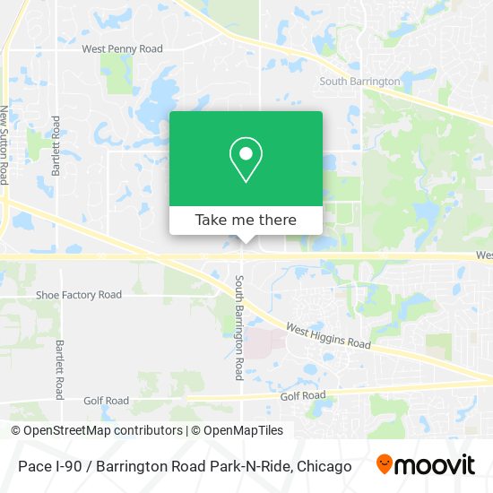 Mapa de Pace I-90 / Barrington Road Park-N-Ride