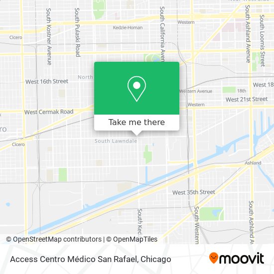 Access Centro Médico San Rafael map