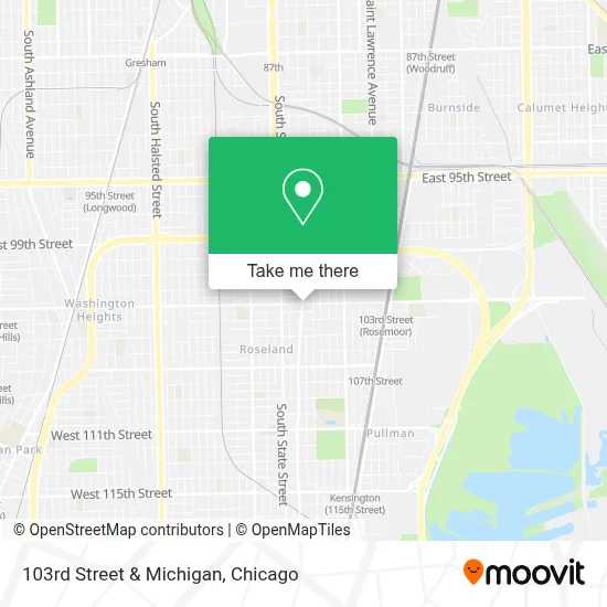 103rd Street & Michigan map