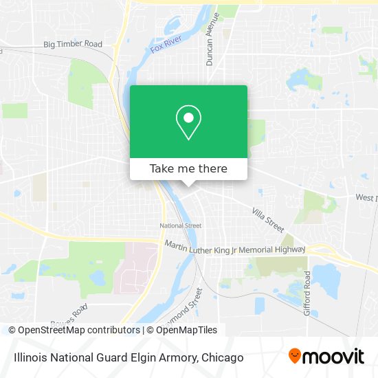 Mapa de Illinois National Guard Elgin Armory