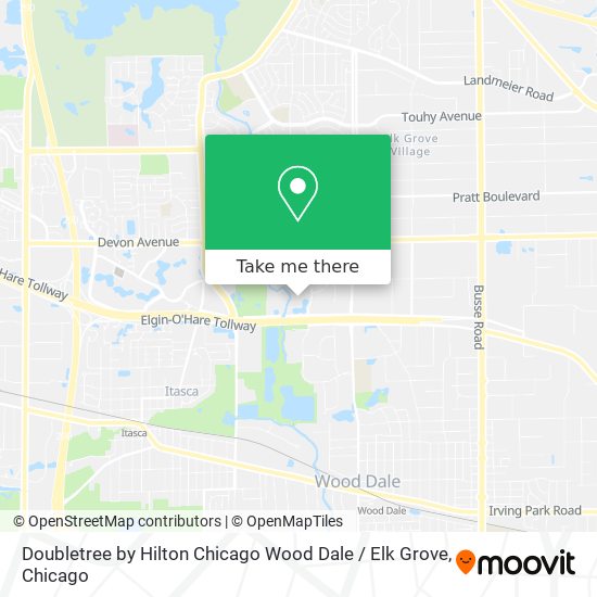 Mapa de Doubletree by Hilton Chicago Wood Dale / Elk Grove