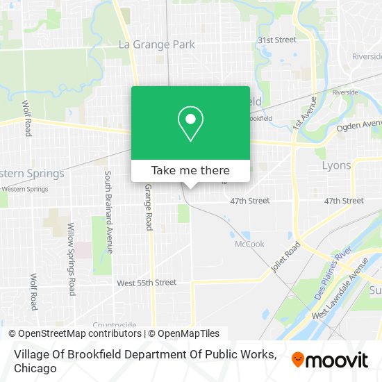 Village Of Brookfield Department Of Public Works map