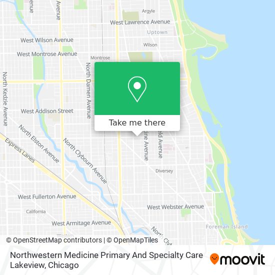 Mapa de Northwestern Medicine Primary And Specialty Care Lakeview