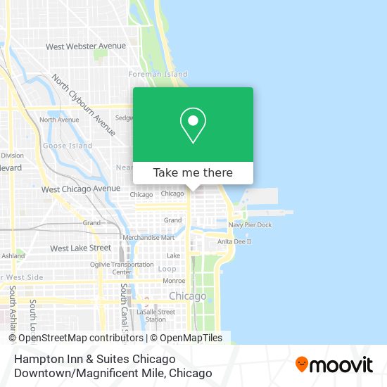 Mapa de Hampton Inn & Suites Chicago Downtown / Magnificent Mile