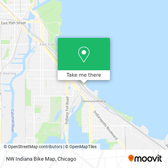 NW Indiana Bike Map map