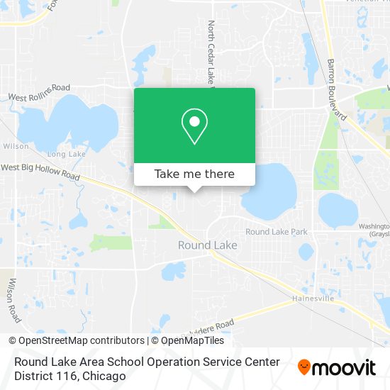 Round Lake Area School Operation Service Center District 116 map