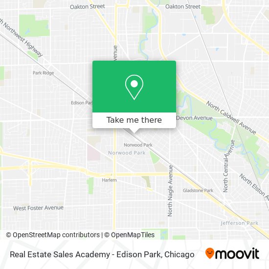 Real Estate Sales Academy - Edison Park map