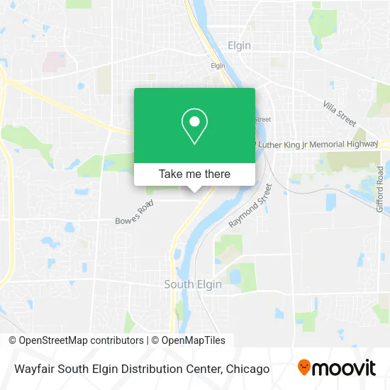 Wayfair South Elgin Distribution Center map