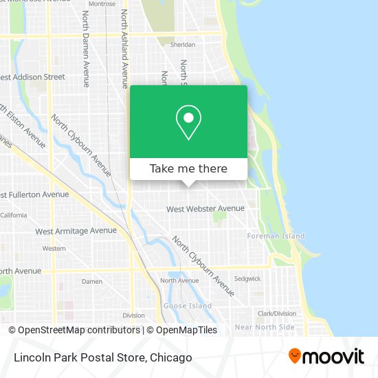 Lincoln Park Postal Store map