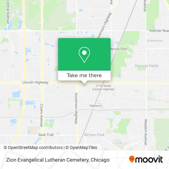 Zion Evangelical Lutheran Cemetery map