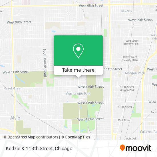 Kedzie & 113th Street map