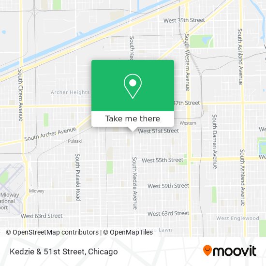 Kedzie & 51st Street map