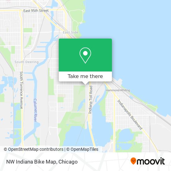 NW Indiana Bike Map map