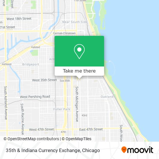 35th & Indiana Currency Exchange map
