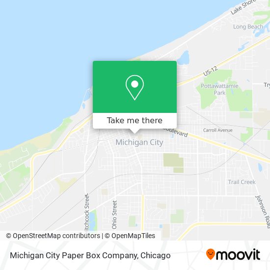 Mapa de Michigan City Paper Box Company