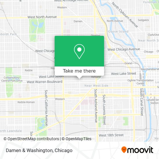 Damen & Washington map