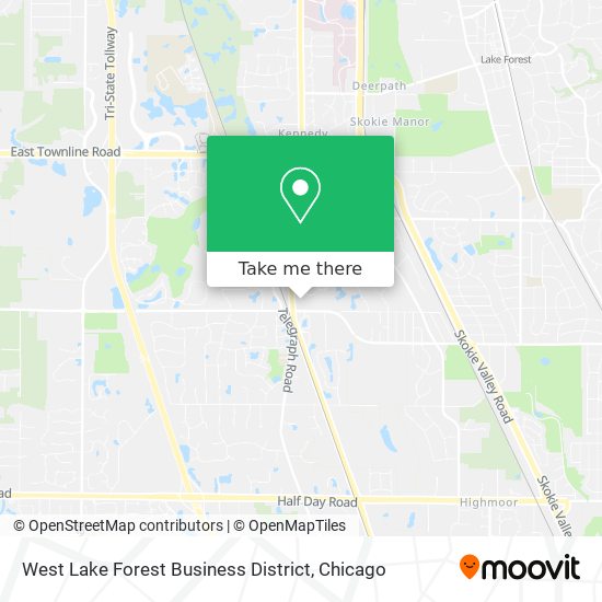 West Lake Forest Business District map