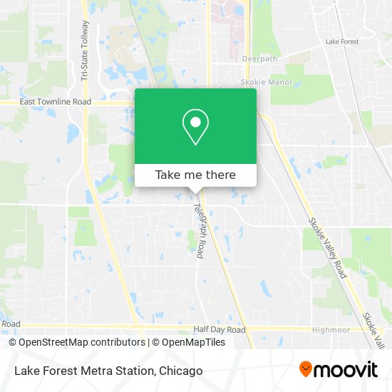 Lake Forest Metra Station map