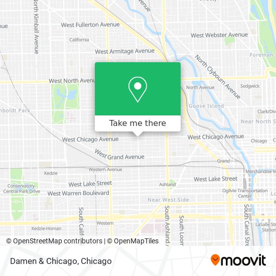 Mapa de Damen & Chicago