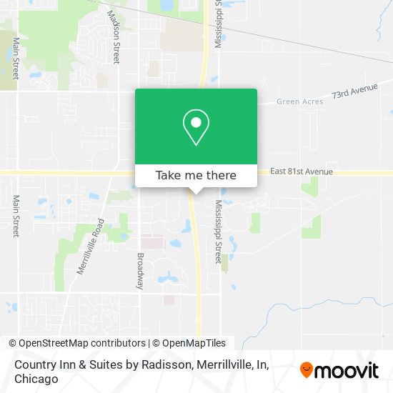 Mapa de Country Inn & Suites by Radisson, Merrillville, In