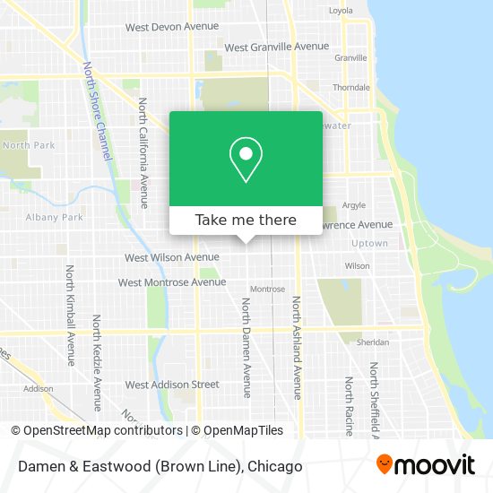 Damen & Eastwood (Brown Line) map