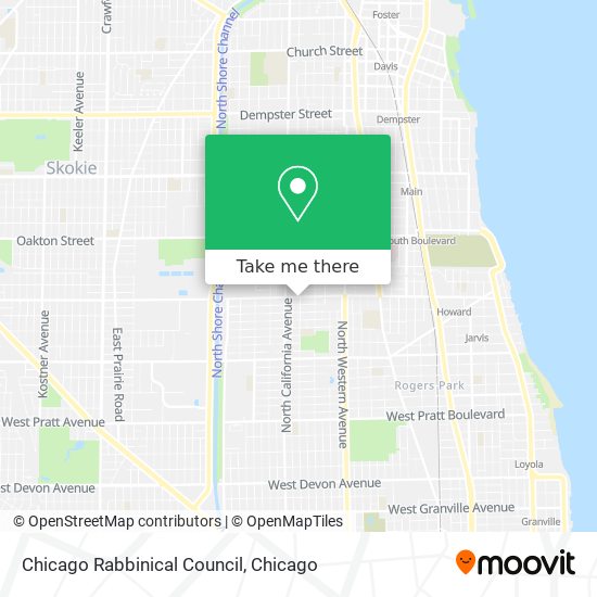 Mapa de Chicago Rabbinical Council