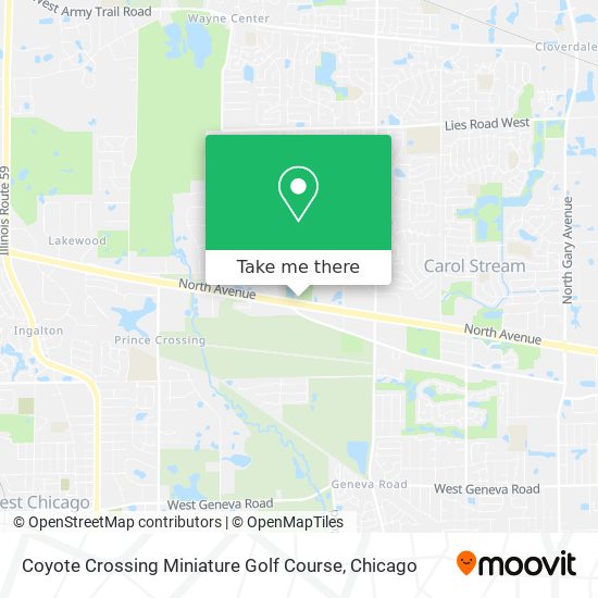 Coyote Crossing Miniature Golf Course map