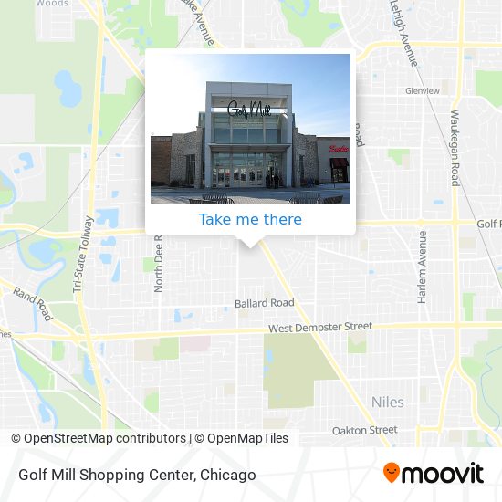 Mapa de Golf Mill Shopping Center