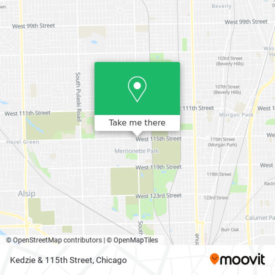 Kedzie & 115th Street map