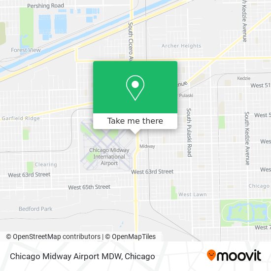 Chicago Midway Airport MDW map